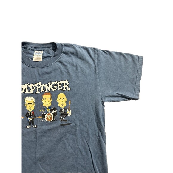 Vtg Goldfinger T Shirt Cartoon Print Rock Band Size M Blue Y2K HTF Rare - Picture 4 of 12